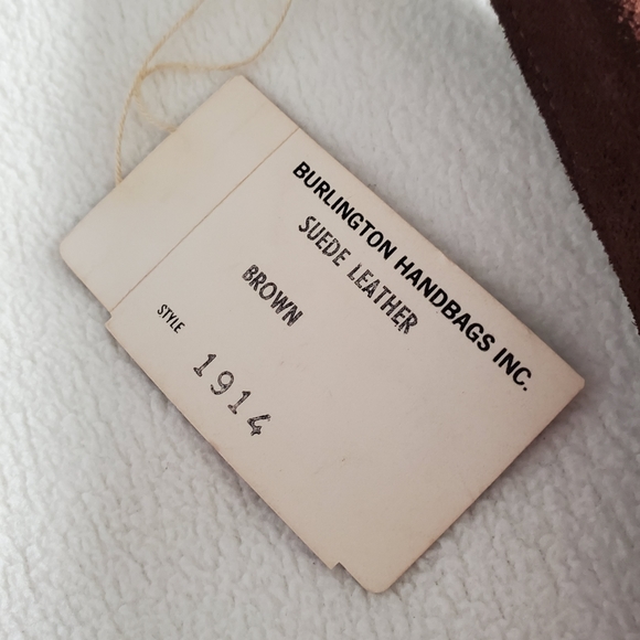 SOLD Burlington Brown Suede Asymmetrical Purse - Picture 6 of 12